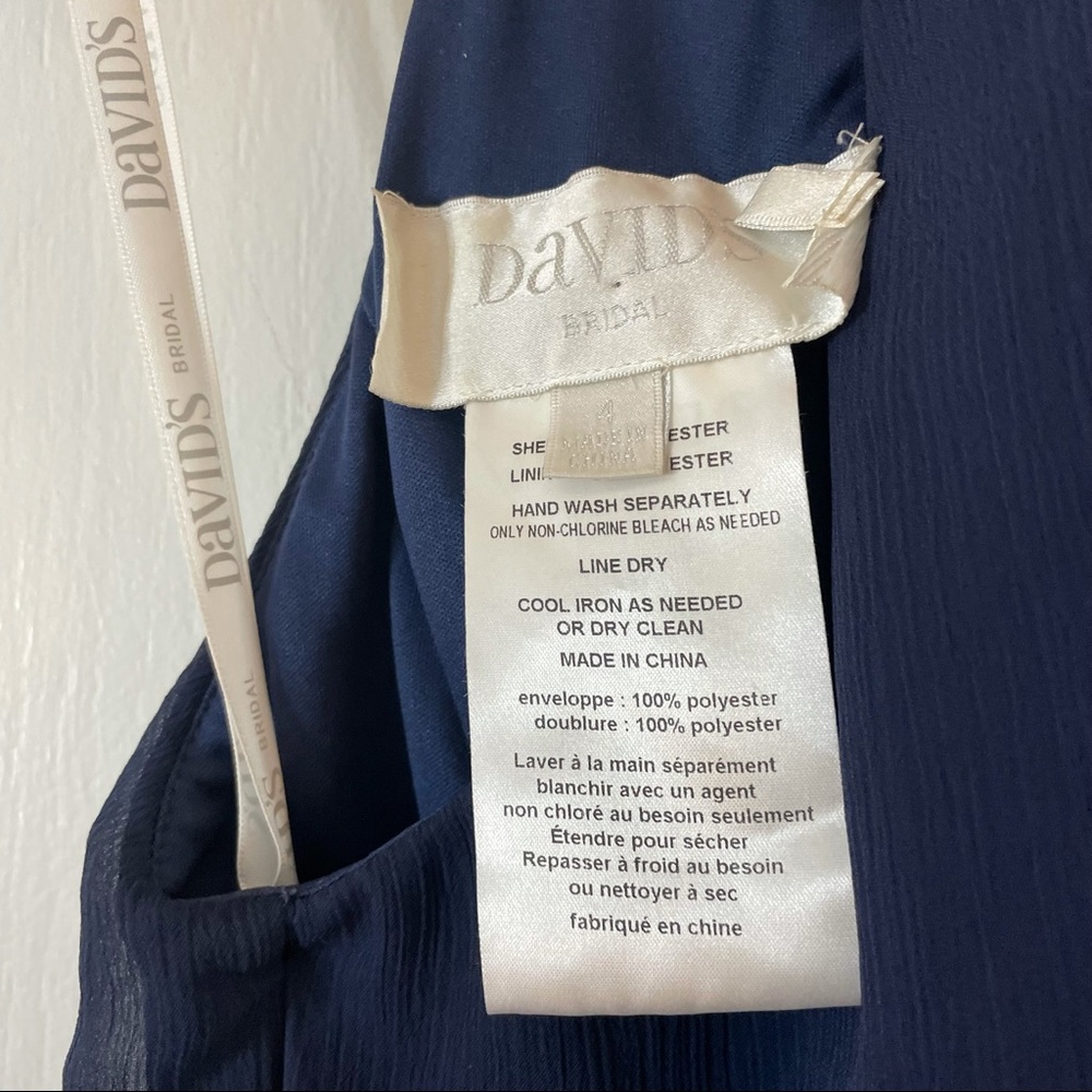 David’s Bridal Flounced Crinkle chiffon dress - Picture 6 of 8